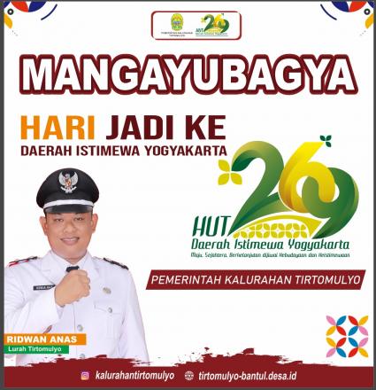Mangayubagya Hari Jadi ke 269 Daerah Istimewa Yogyakarta