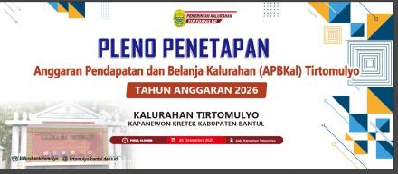 Pleno Penetapan APBKal Tahun Anggaran 2026