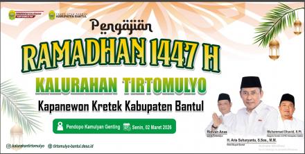 Wakil Bupati Bantul Hadiri Pengajian Ramdhan  Kalurahan Tirtomulyo